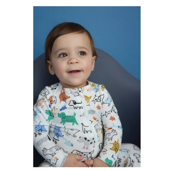 Angel Dear Cool Pups Print Kids Footie 3-6m unisex - Picture 2 of 4